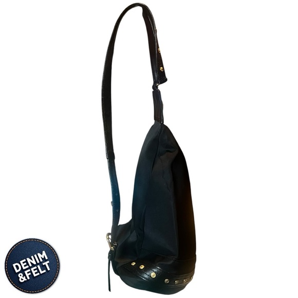 Versace Unisex Black & Gold Nylon Sun Logo Studded Backpack | EUC!! 💛🖤💛🖤 - Picture 4 of 16